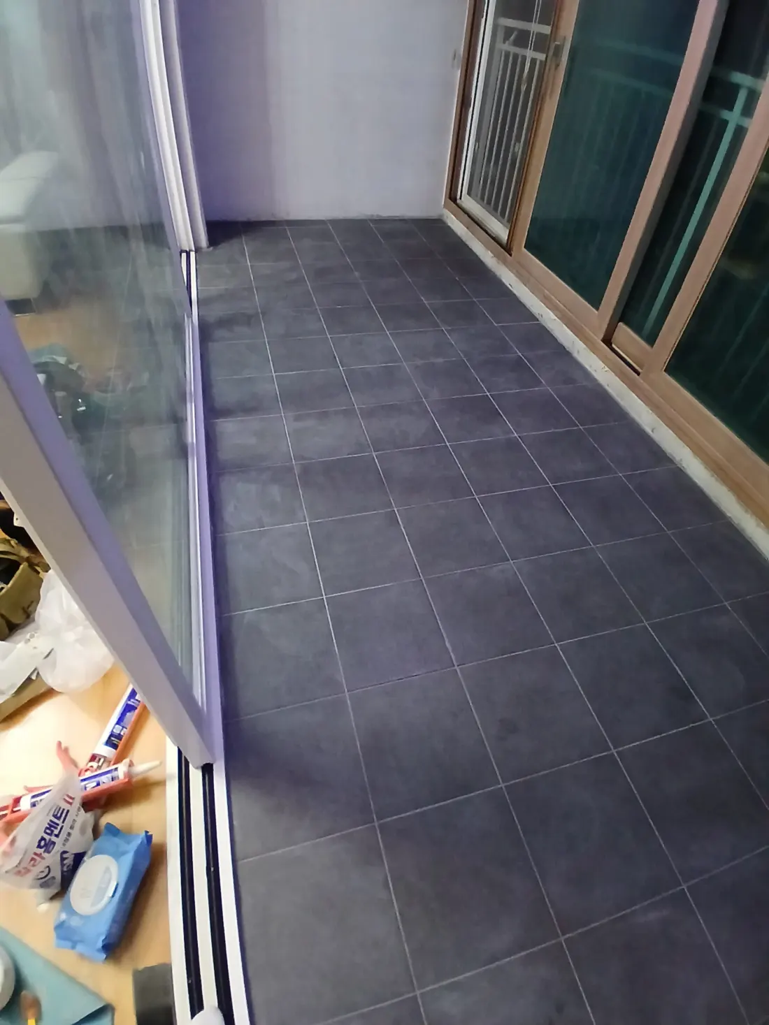 베란다타일시공 현장 사진 4